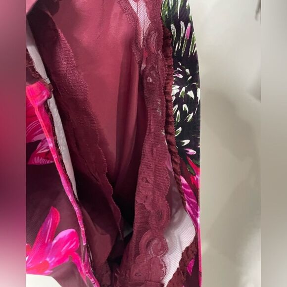 Trina Turk Maroon Pink Floral Dress - Picture 5 of 12
